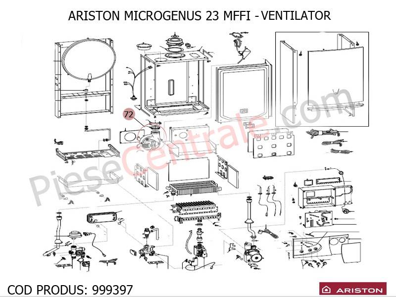 Poza Ventilator centrale termice Ariston MICROTEC SI MICROGENUS