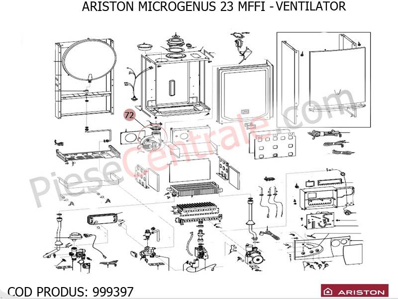 Poza Ventilator centrale termice Ariston MICROTEC SI MICROGENUS