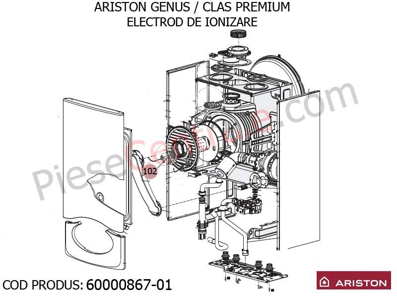 Take out Recall Bless Electrod de ionizare centrale termice Ariston Genus/Clas Premium -  pieseariston.ro