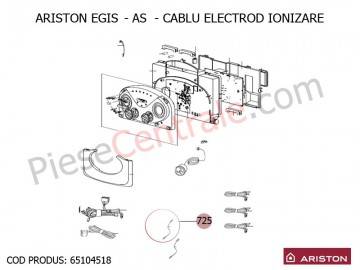 Poza Cablu electrod ionizare centrale termice Ariston Egis, AS